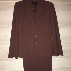 Brown blazer and dress suit